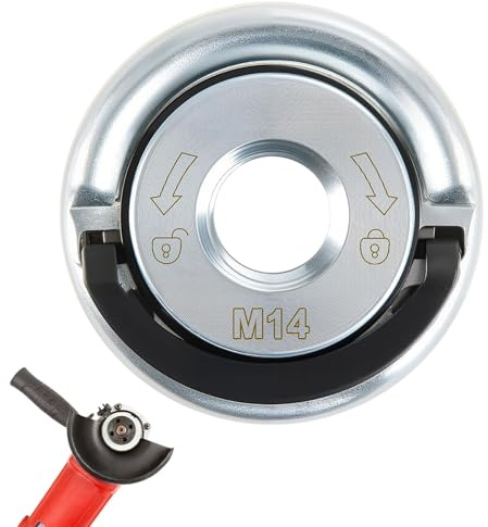 1PCS M14 Quick Release Self-Locking Flange Nuts, Heavy Duty Tool-Free Angle Grinder Clamping Nuts for 115-150mm Angle Grinders Cutting Grinding Wheels
