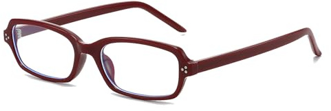 LJCZKA Occhiali Luce Blu Rettangolari Piccoli Donna Uomo Occhiali Stretti con Lente Trasparente Anti Affaticamento per Computer Schermo