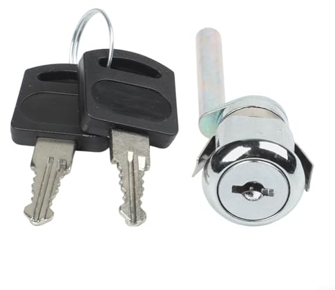 Office Furniture Central Lock with Rod, Zinc Alloy Triple Locking Mechanism for Metal Cupboards, Rotating Disc Key File Cabinet Security Lock(Long)