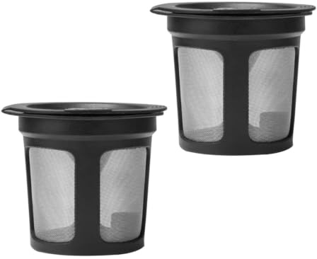 Filtro per Caffè Riutilizzabile 2 Pezzi in Pp Nero 53 Ml
