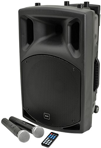 QTX AVL314 QX12PA 12 PORTABLE PA BUILT-IN AMPLIFIER W/USB/SD/FM, VHF HANDHELD MIC & BLUETOOTH®