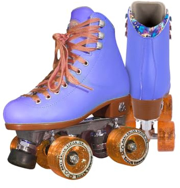 Moxi Skates - Strandhäschen - Modische Damen Rollschuhe | Immergrün Sonnenuntergang | Größe 6