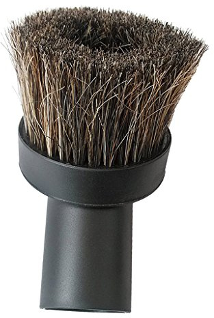 FLAMEER Replacement Round Dusting Brush Soft Horsehair Bristle Vacuum Attachment 32mm Black Brush for Most Brand Accepting Attachment - 38 mm Bristle-Long