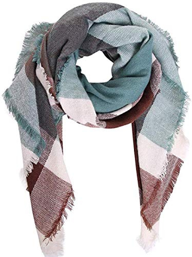 Boolavard Plaid Cashmere Feel Klassischer Weicher Luxuriöser Winterschal für Männer und Frauen