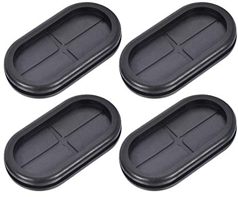 Sourcingmap Wire Protector Oil Resistant Armature Oval Rubber Grommets 30x60mm Mounting Dia 4Pcs