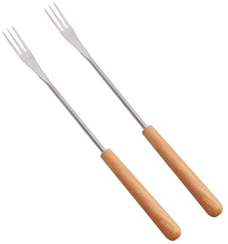 Cabilock Outdoor-werkzeugset – 6-teilige Fonduegabeln Mit Holzgriff Für Schokoladen- Und Dessertfondue