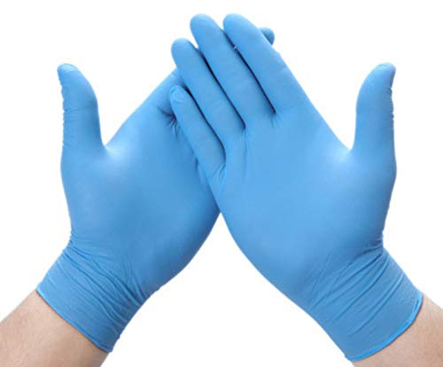 Fusion Vibes Disposable Gloves, Vinyl Gloves, Blue Vinyl Gloves, Powder Free, Latex Free, Kitchen, Food Safe, Extra Strong, Multi-Purpose Gloves (X-Large, 100, count)