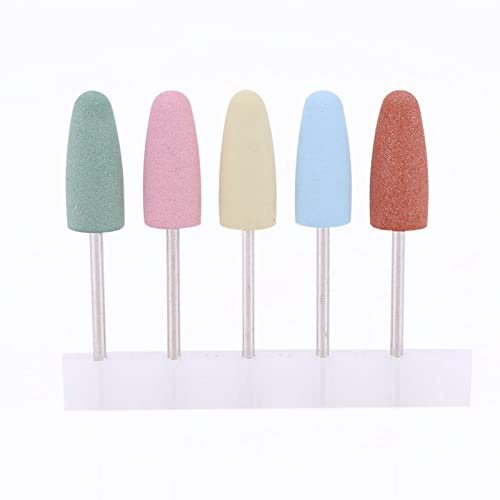 Joyzan Silicone Nail Drill Bit, Electric Nail Drill Bits Grinder Polisher | Manicure Smoothing Clean Head, Pedicure Nails File, Cuticle Grinding Trimming Machine Grinders Tool, for Manicurist DIY