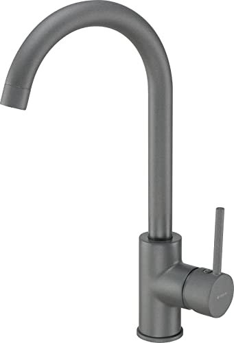Kitchen Sink tap Made of Granite with a Fixed spout from Deante Nemezja - Anthracite Metalic - Ben_T62M