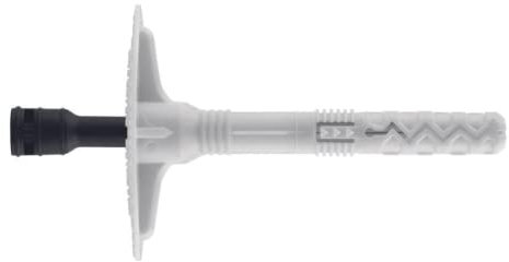 Index - 200 chevilles de fixation de panneaux isolants 10 x 140 mm (D. 10 mm) avec clou métallique