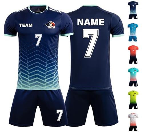 LAIFU Personalisiertes Trikot Kinder Herren Fußballtrikot Fussball Trikot Set Kinder Jungen