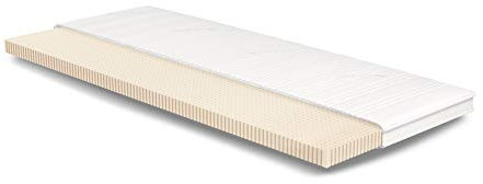 Meisterschlaf Latex Topper 90x200 cm – 7 cm hoch – 20% Naturlatex RG 65 – mittelweich – Oeko-TEX® Standard 100 – Tencel™ Lyocell 3D Doppeltuch-Bezug waschbar – Made in Germany