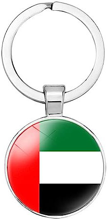 JEDTAKCT Flagge Der Vereinigten Arabischen Emirate, Wm-Schlüsselanhänger – Länderflaggen-Anhänger, Seil-Schlüsselanhänger, Fußballfan-Souvenir, Origineller Schlüsselanhänger Für Männer, Frauen,