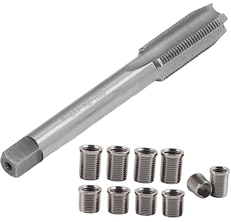 Strumento di Riparazione della Filettatura della Candela Bullone M10x1.0 + Kit Hardware Accessori Auto Rubinetto M12x1.0