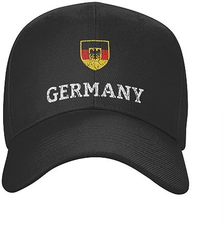 TeysHa Baseballkappe Snapback Sonnenhut deutsche Flagge Baseballkappen Erwachsene Retro-Trucker-Mütze Deutschland United-Hüte verstellbare Polyester-Angelmütze Sommermützen