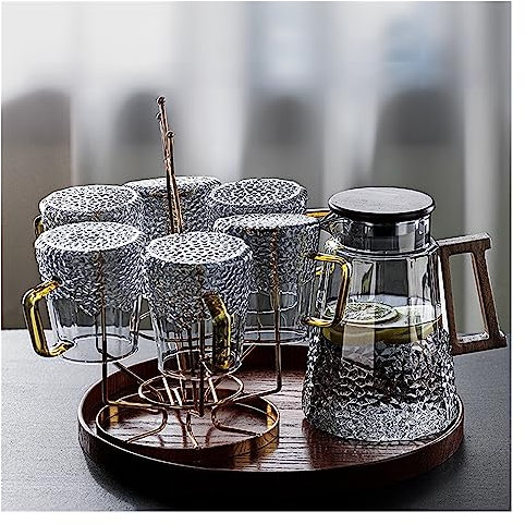 Carafe d'eau Tasse à eau ensemble maison résistant à la chaleur salon nouvelle maison tasse à thé bouilloire froide ensemble d'eau Carafes (Color : A)