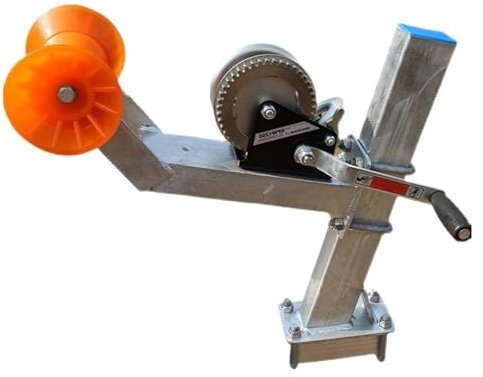 DOLUNTO Cabrestante manual for remolque + soporte fijo, bote de asalto de goma, yate, accesorios for remolque de lancha, soporte de cabrestante (Size : 1200 lbs. winch+frame to 80x100)