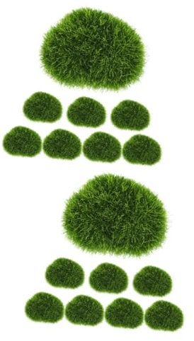 STOBAZA 16 STK künstliches Moos Kunstpflanzen im Freien Außendekoration DIY mikro kunstplflanze Artificial Plant grüne Vase gefälschte Pflanze Kunstmoos für Kunstpflanzen Bastelmoos Schaum