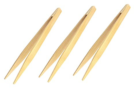 ABOOFAN 3 Ensembles Pincettes En Bambou Ustensile De Cuisine Pinces Cuisine Pinces Pour Barbecue Pâtes À La Viande Pinces À Griller Pince De Service En Bambou Pince À 3 Pièces * 3