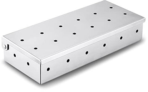 Räucherbox für Holzspäne Grill Holzkohlegrill Edelstahl BBQ Holzpellet Grill Generator für Fisch Rind