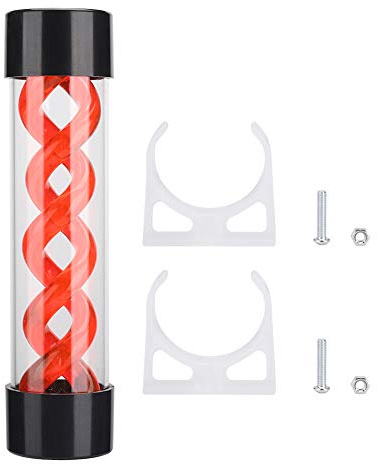 Holigie Water Cooling Reservoir, 200m Acrylic T Virus Cylindrical Cooler With G1/4 Thread For Pc Desktop Computer Cooler Accessory, Computer Water Pump (Red)