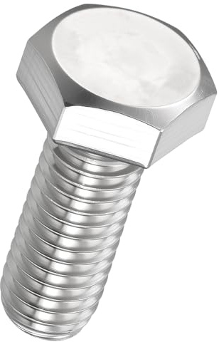 Kozelo 2 Vis À Tête Hexagonale - [M8-1.25x20] 304 Acier Inoxydable Grade A2-70 Vis Filetage Complet Tête Hexagonale Métrique Vis Machine À Externe Gauche, Argenté