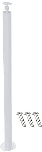 Balaustres redondos blancos para terraza y escalera, husillos de metal para uso en interiores y exteriores, postes decorativos para barandilla, disponibles en alturas de 70-130 cm