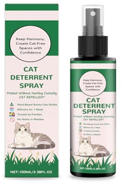 Cat Deterrent Spray, Natural Safe Cat Repellent Indoor and Outdoor, Safe Indoor & Outdoor Deterrent for Furniture Protection (1)