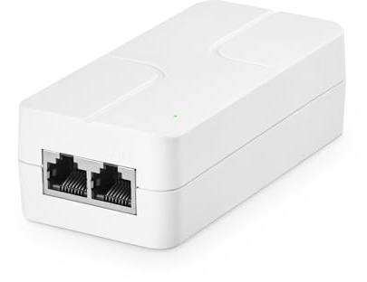 2.5 Gigabit PoE Injector 30W, Supports IEEE 802.3af/at, YuLinca White Compact Power Over Ethernet Adapter, Plug and Play, Fanless Wall Mount Design with LED Indicator