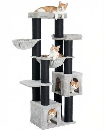 KinoTail Kratzbaum für Große Katzen, 164cm Kratzbaum Groß, 11cm d Stämme