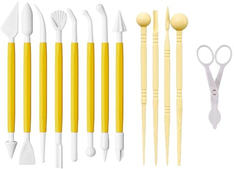 Rainway, set di 13 utensili per modellare la torta, utensili per modellare l'argilla, utensili per modellare la ceramica, utensili per modellare il fondant, utensili decorativi per la panificazione