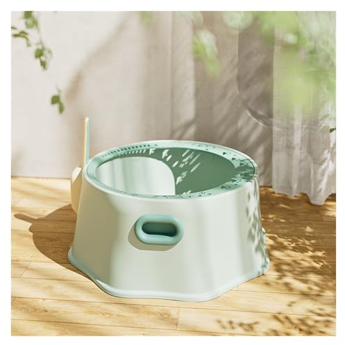 djurtoalett Kattlåda med skopa, lätt att installera kattlåda, öppen, kaninlåda, rengöra Standard kattlådor(Blue)