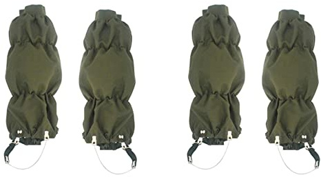 Deechate 2X Polainas para Piernas Al Aire Libre Protección para Piernas Polainas para Botas de Nieve Impermeables Una Prueba de Serpientes Cubierta Legging Ajustable, Verde
