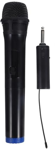BIUDECO Microfono Wireless Portatile con Ricevitore, Set 1 Nero | Connessione senza Fili, Segnale Stabile, Risposta 100hz-20khz, Potenza 0, 3 W, Ingresso 3v