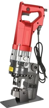 Punzonatrice idraulica elettrica portatile Utensili for punzonatura elettrici 220V Pressa idraulica for perforazione con piastra di ferro in alluminio(Package 2)