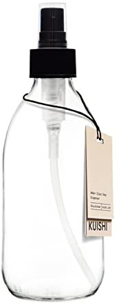 Kuishi Clear Glass Atomiser Spray Bottle [300ml], Glass Atomiser Perfume Spray Bottle Ideal for Fragrance, Sleep and Room Sprays (BPA-Free)