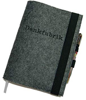 Kalenderhülle Hülle Einband Wollfilz inkl. Stickerei mit Stifthalter für Din A5 Buchkalender, Notizbuch