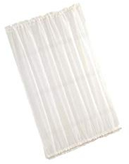 Panel De Cortina De Puerta De Patio De Cortinas De Puerta Francesa Semi Transparente, 3 Tamaños Disponibles, Paquete De 1 Piezas (Blanco) - W137xL102cm
