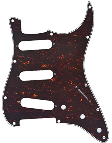 Dopro Schlagbrett für American Fender 62 Strat ST SSS, 11 Loch Vintage Pickups mit Schrauben für American Fender 62 Stratocaster Red Tortoise
