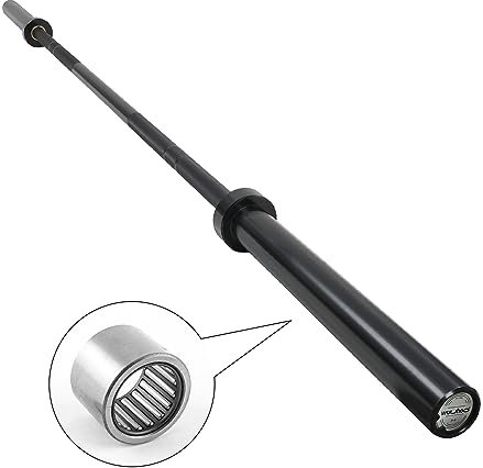 wuuhoo® Langhantelstange Chuck, 220cm olympische Hantelstange 50mm bis 450 KG, Langhantel mit 20 KG Eigengewicht, Hantel galvanisch beschichtet schwarz, gerändelter Griff - Fitnessgerät für Zuhause