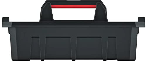 Kistenberg Werkzeugkasten Werkzeug-Tragekasten Werkzeugtrage Transportbox Werkzeugträger (inklusive Trennstege, ergonomischer Griff, Kunststoff, schwarz, 495 x 345 x 210 mm)