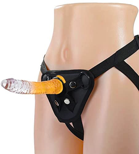 Consolador Con Correa Y Arnés Ajustable Pene Realista De Gelatina Transparente Con Fuerte Ventosa Juguete Sexual Anal Para Hombres Mujeres Lesbianas Pareja