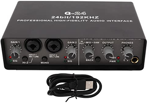 Akozon Tarjeta de Sonido en Vivo USB Mezcla Digital Grabación de Computadora en Vivo Tarjeta de Sonido Externa USB Tarjeta de Sonido de Transmisión para OS X para iOS Studio