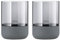 blomus Windlicht -Calma- 2er Set | Beton & Smoke Glas | Farbe Steel Gray | Größe XS | 7L x 7B x 9,5H cm | Indoor Windlicht |