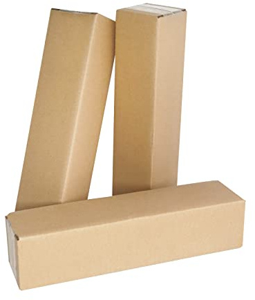 PACK4YA 280×65×65 mm Boîtes en carton ondulé Petites boîtes postales pour l'envoi de colis Carton d'expédition pour petites entreprises, stockage ou emballage cadeau (10 pièces)