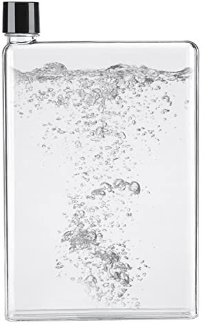 Botella de Agua Plana A5 a Prueba de Fugas, Bolso Delgado, Botella para Beber para Deportes Al Aire Libre, Fitness, Camping, Senderismo, Ciclismo, 750 Ml(Blanco)