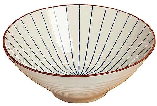 Meiiron Tableware Ramen Bowl Ceramic - 7/8/9in Porcelain Large Noodles Bowls Dinner Soup Bowls for Pasta Soup Pho Mixing Salad Dishes Snack Cereal Food Gifts (Size : 9in)