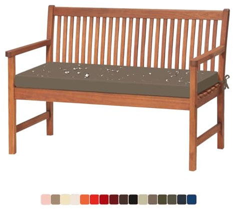 Lsjoaw Bankauflage 110X40X8CM Bankkissen Sitzauflage Sitzkissen wasserdicht Gartenbankauflage Schaukelkissen für Gartenbank Schwingen Bankpolster Outdoor für Fensterbank Gartenkissen Grau