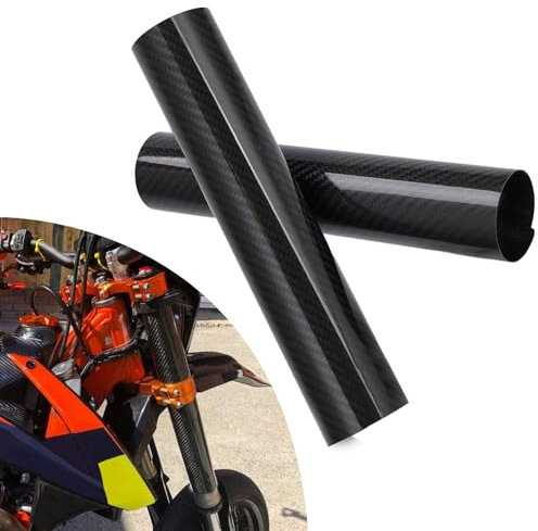 BIUGERCN Protezione per forcella da 178 mm, in fibra di carbonio, ammortizzatore, per la maggior parte delle moto da cross, Dirt Bike Pit Bike