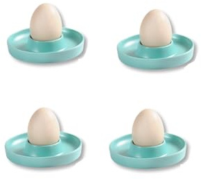 Kesper | Eierbecher, 4er Pack, Material: ø 10 x H 2 cm, Melamin, Maße: cm, Farbe: Blau | Der ideale Frühstücksbegleiter